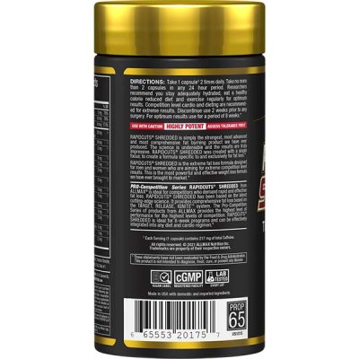 ALLMAX RAPIDCUTS SHREDDED – مکمل چربی سوز قوی (90 کپسول) - تصویر 6