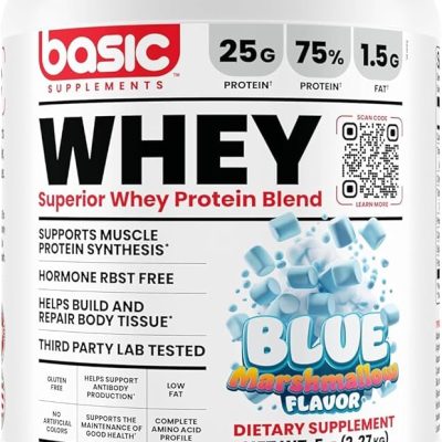 Basic WHEY 5 LB – پودر پروتئین وی برای عضله‌سازی و بازسازی عضلات - تصویر 5
