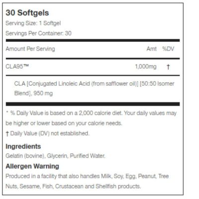 ALLMAX CLA 95 - 30 سافت ژل | مکمل CLA از برند ALLMAX - تصویر 8