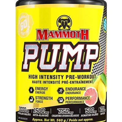 Mammoth Pump – مکمل پمپ عضلانی قبل از تمرین (60 وعده)
