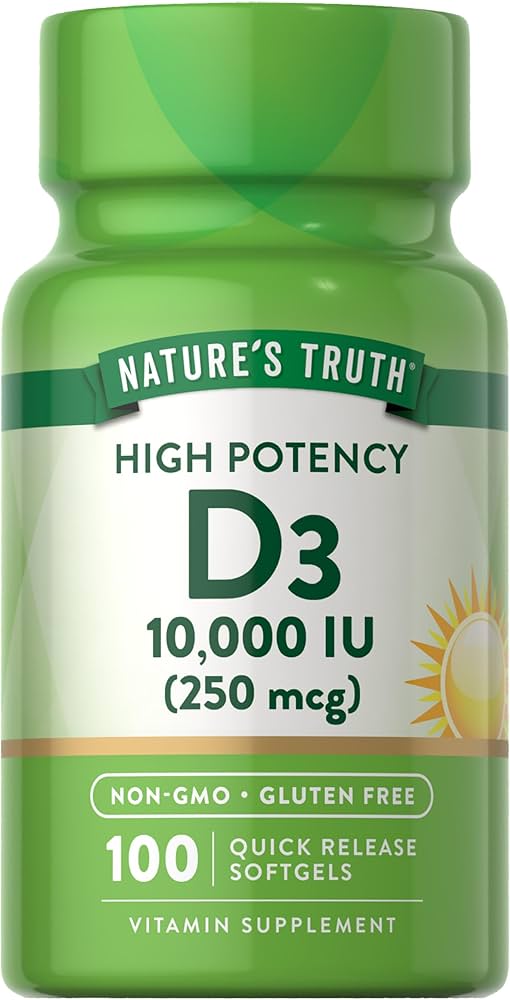 image_0-3.jpeg Nature's Truth D3 10,000 IU – 100 Softgels | ویتامین D3 - تصویر 1