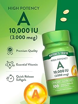 Nature's Truth ویتامین A 10,000 IU (3000 mcg) – 100 سافت‌ژل