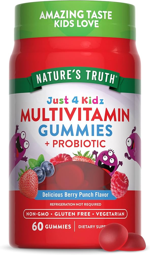 image_1-39.jpeg Nature's Truth Kids Multivitamin + Probiotic Gummies – 60 عدد آدامس جویدنی - تصویر 1