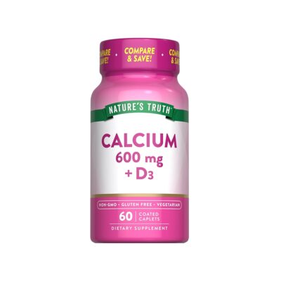 Nature's Truth کلسیم 600mg + D3 - 60 Caplets - تصویر 3