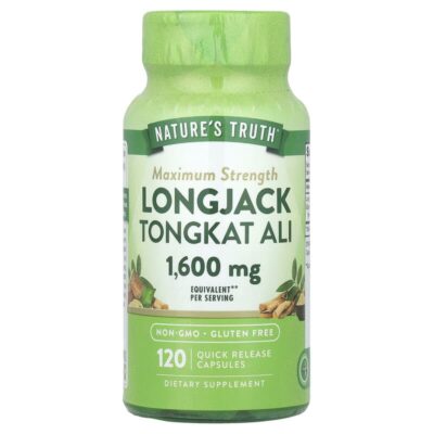 Nature's Truth Tongkat Ali 1600mg – مکمل گیاهی (120 کپسول) - تصویر 3