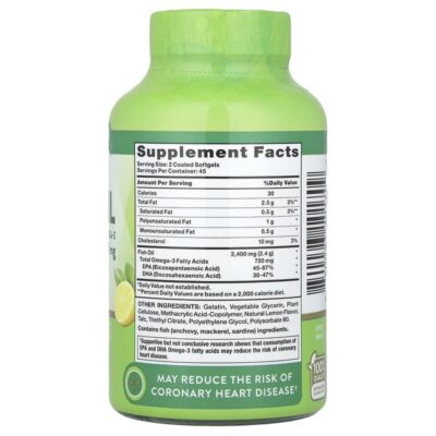 Nature's Truth روغن ماهی 2400mg - 90 کپسول نرم | مکمل امگا-3 - تصویر 4
