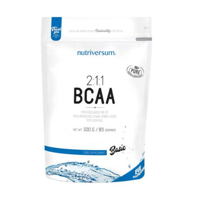 Nutriversum BASIC BCAA 2:1:1 – پودر آمینو اسید شاخه‌ای (500 گرمی)