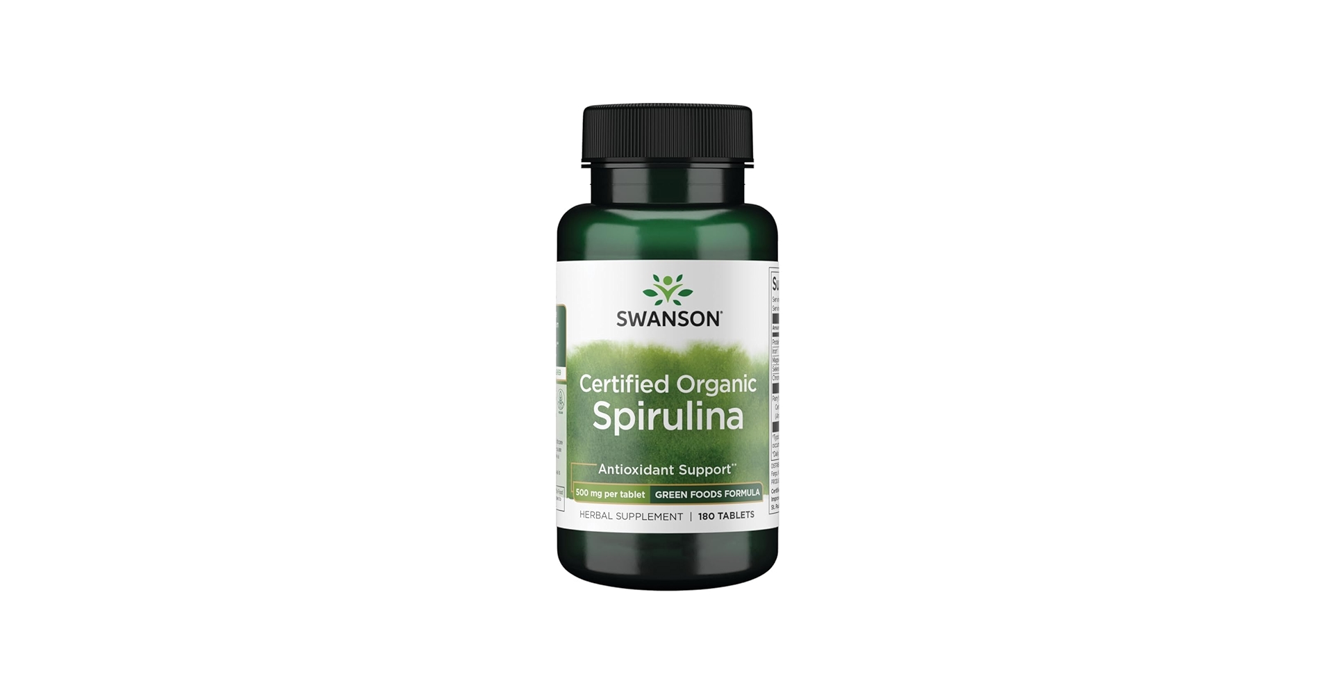 image_3-59.jpeg Swanson Organic Spirulina 500 mg – 180 قرص وگان - تصویر 1