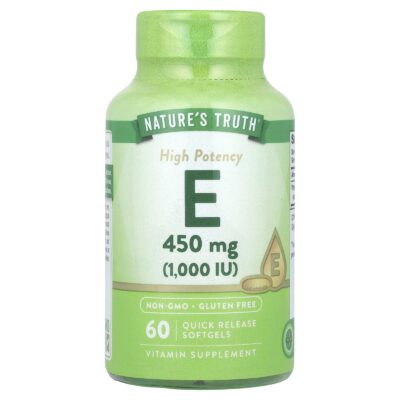 Nature's Truth ویتامین E 1000 IU (450 mg) – 60 کپسول نرم - تصویر 4