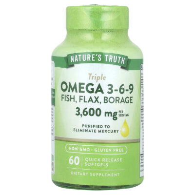 Nature's Truth Triple Omega 3-6-9 3600 mg – 120 Softgels - تصویر 3