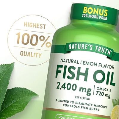 Nature's Truth روغن ماهی 2400mg – 250 کپسول نرم | مکمل امگا-3 - تصویر 3