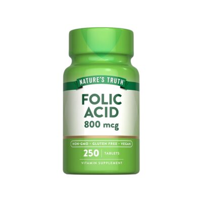 Nature's Truth Folic Acid 800 mcg – 250 Tablets | فولات ویتامین B9 - تصویر 3