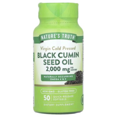Nature's Truth روغن دانه سیاه – 50 کپسول نرم ژلاتینی - تصویر 6