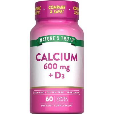 Nature's Truth کلسیم 600mg + D3 - 60 Caplets - تصویر 6