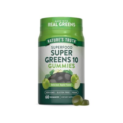 Nature's Truth Super Green – مکمل سبزیجات به شکل Gummies، 60 عدد - تصویر 4