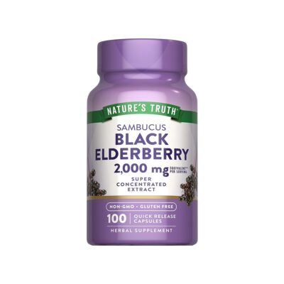 NATURE'S TRUTH Elderberry - 100 کپسول | مکمل گیاهی برای پشتیبانی ایمنی - تصویر 4