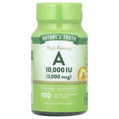 Nature's Truth ویتامین A 10,000 IU (3000 mcg) – 100 سافت‌ژل - تصویر 3