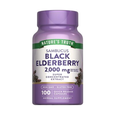 NATURE'S TRUTH Elderberry - 100 کپسول | مکمل گیاهی برای پشتیبانی ایمنی - تصویر 6