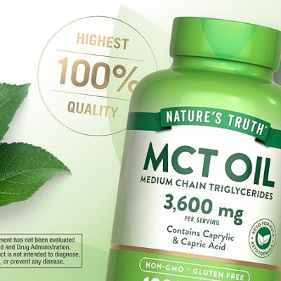 Nature's Truth MCT Oil 3600mg – 100 Softgels - تصویر 6