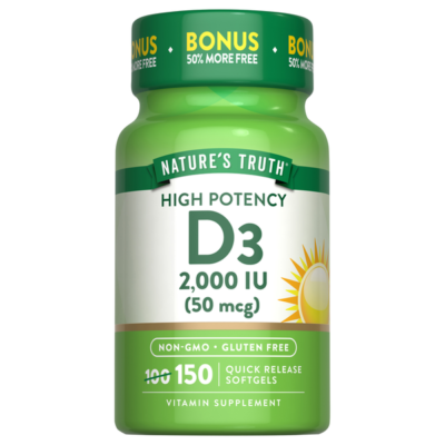 Nature's Truth D3 2000 IU - ویتامین D3 150 کپسول - تصویر 4